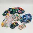 Earth Day Sleeping Cap Reusable Bath Cap Shower Cap for Women Long Hair, 5 pieces