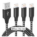 2 x iPhone Charger Fast Charging Cord 3 Pack 10 FT Apple MFi Certified Lightning Cable Nylon Braided iPhone Charger Cord Compatible with iPhone 13 12 11 Pro Max XR XS X 8 7 6 Plus SE iPad and More (BlackWhite)