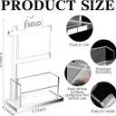 Chunful Real Estate Agent Supplies Business Card Holder Acrylic Clear Real Estate Agent Gifts Open House Card Display Sold Sign Business Display Stand Holds 3.5 x 2 Inch for Office Reception(Fashion)
