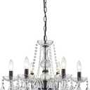 Crystal Chandelier Light Fixture, Modern K9 Crystal Chandelier for Dining Room, Black Ceiling Hanging Pendant Light Fixture for Living Room, Entryway, Bedroom, Hallway, Kitchen Island