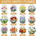 4 x Christmas Ornaments: Stained Glass-Style October Birth Flower Ornament  Christmas Tree Decorations, Holiday Party Gifts, Mother's Day & Birthday Gifts for Women, Mom & Grandma | Birth Flower Gift (January)