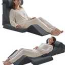 Axelrod 6PCS Orthopedic Bed Wedge Pillow Set, Post Surgery Foam for Back, Neck & Leg Pain Relief Comfortable & Adjustable Ortho Pillows- Anti Snoring, Heartburn, Acid Reflux & GERD Sleeping Dark Grey