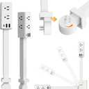 Electrical Outlet Extender Stick with 6 Outlets & 2 USB-A+1 USB-C Ports USB-A & USB-C Ports, 360° Rotating Wall Socket Expander for Couches Nightstands Desks Hard-to-Reach Areas (A #)