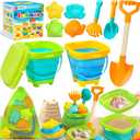 Collapsible Beach Sand Toys for Kids, Collapsible Sand Buckets