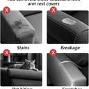 Soothing Home Sofa Covers, Sofa Hero Covers, Wear-Resistant Universal Couch Covers Washable Stretch Sectional Couch Cushion Covers (Metal Grey,Arm Rest Covers 2pcs)