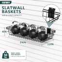 Slatwall Baskets Large 2-Pack 24"x12"x4", Slatwall Accessories