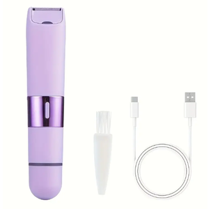 GENAI Women's 2-in-1 Wireless Bikini Trimmer & Electric Shaver - Dual- Epilator Suitable for Face, Lips, Underarms, Legs & Intimate Area Hair Removal, Shaver with Blades & for Painless Grooming