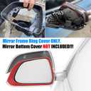 Jaronx Compatible with Tesla Model 3 Side Mirror Cover Housing 2017 2018 2019 2020 2021 2022 2023 2024 2025, Left Driver Door Wing Rearview Mirror Frame Cover Replacement for Tesla Model 3 Accessories