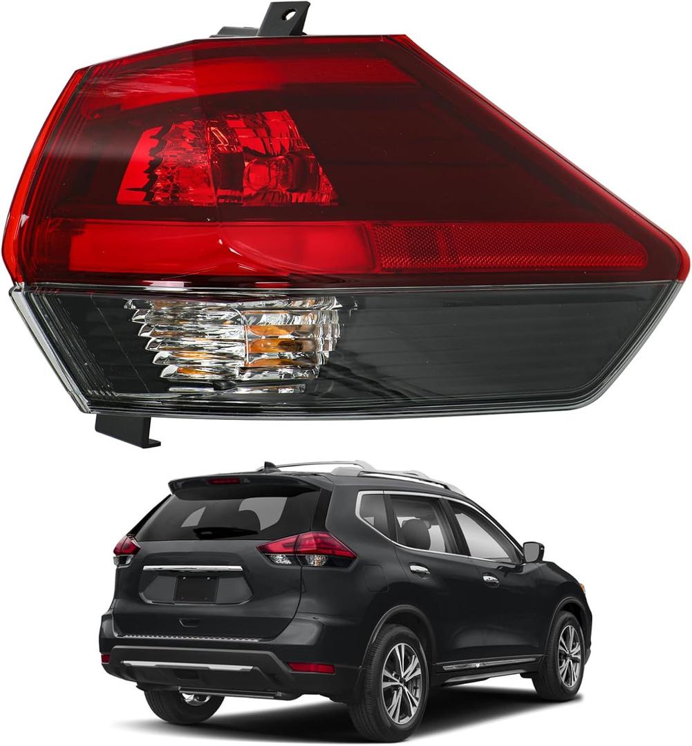 labwork Right Side Outer Tail Light Replacement for Nissan Rogue 2017-2019 Rear Tail Lamp Assembly 265506Fl0A 265506Fl0C