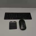 Foldable Keyboard and Mouse, EDJO Folding Wireless Keyboard Mouse Combo with Phone Holder, 2.4G Wireless and Bluetooth, USB-C Rechargeable Portable Combo for iOS Android Windows Mac OS