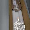 39" Wood Linear Pendant Light LED Dimmable Hanging Light Dinning Room Light Fixture Island Lights 24w for Dining Room Kitchen Island Bar Walnut Color