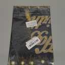 1pc Black Gold Happy Birthday Party Tablecloth,87 x 51 Inch Plastic Table Cloth,Adults 30th 40th 50th Decor,Birthday Party Suppies Table Cover