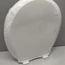 Ansffer Toilet Seat Round Soft Close16.5'', Toilet Lid Slow Close Quiet No Slam, Easy Installation & ReleaseSafe PP Material Easy Clean, Comfortable Ergonomic Design, 2 Years Support, White Plastic