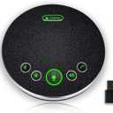 TONGVEO Bluetooth Speakerphone Conference Microphones, Wireless Conference Speaker 360Voice Pick up with 4 AI Noise Cancellation Mics USB/Dongle/Bluetooth Connection 8 Hour Call Time for 8-12 People