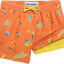 maamgic Boys Swim Trunks with Compression Liner Toddler Stretch Swim Shorts 8Y