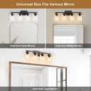 IZORRO Modern Bathroom Light Fixtures, 4 Light Black Vanity Lights, Bathroom Lighting Fixtures Over Mirror with Clear Glass for Living Room Cabinet Bedroom