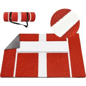 honeypet Softball Pitching Mat 2' X 3' Baseball Training Aid with Antifade Turf Softball Pitching Mound with Rubber for Softball Pitchers Indoor Outdoor Practice, Pack of 2