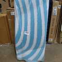 Waterproof Outdoor Rug 6x9, Teal Striped Patio Mat
Lightweight Plastic Straw Camping Rug, Reversible Indoor Outdoor RV Carpet for Outsides, Balcony, Backyard and Deck
