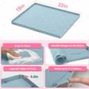 Sdpeia Under Sink Mat 22"19" Waterproof Silicone Cabinet Liner & Sink Protector for Kitchen & Bathroom, Multi-Purpose Organizers Tray for Pets, Laundry, Cat Litter Mat (Cyan Blue)