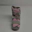 Walking Boot for Broken Foot, Air Cam Walker Boot for Foot Injury Adjustable Fracture Support for Sprained Ankle, Grey Shell with Light Pink Lining for Women Medium