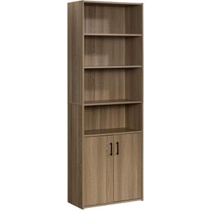 Sauder Beginnings Bookcase With Doors/ Book shelf, Summer Oak finish