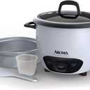 Aroma Housewares 14-Cup (Cooked) (7-Cup UNCOOKED) Pot Style Rice Cooker and Food Steamer (ARC-747-1NG),White