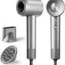 Hair Dryer, 160000 RPM High-Speed Ionic Blow Dryer with Magnetic Diffuser, Fast-Drying Hair Dryer for Women, 500M Negative Ions Frizz Control, Low-Noise Hairdryer for Home & Salon