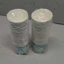 5 oz Disposable Paper Cups 52 Pack Leaf Design Small Bathroom & Mouthwash Cups, BPA-Free Food Grade (Green)