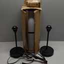 Lynnoland Set of 2 Touch Control Table Lamps with 2 USB & AC Outlet, 3-Way Dimmable Bedside Nightstand Lamps for Bedroom Living Room Nursery, 800 Lumens 5000K Daylight Bulbs Included