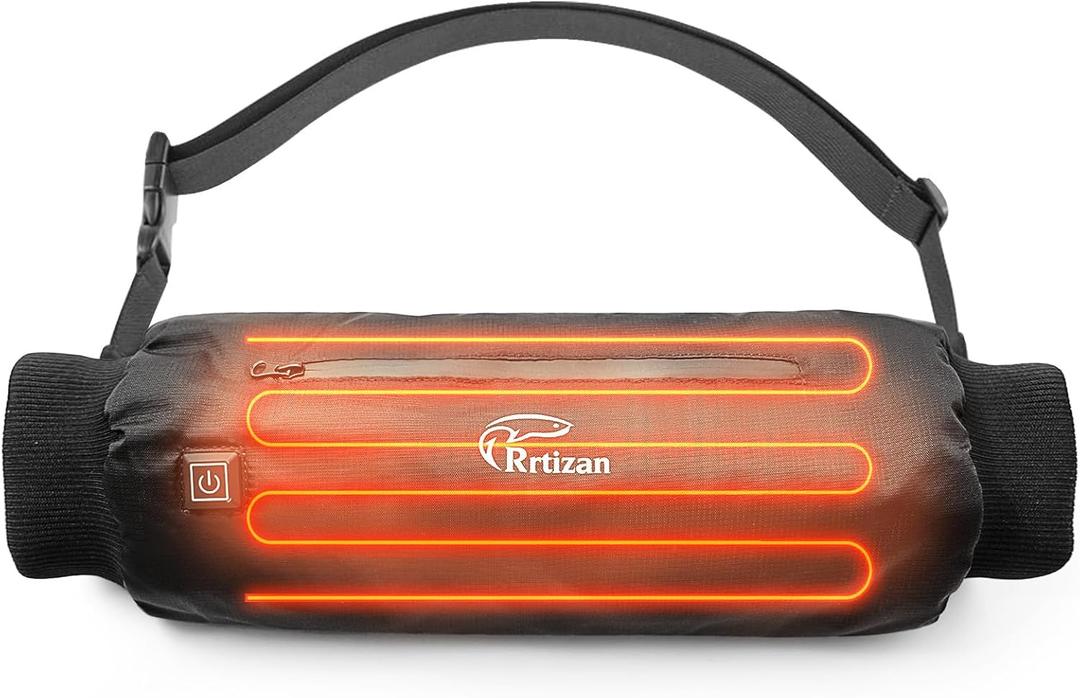 Heated Hand Warmer Pouch,Hand Warmers Poucn with 3 Levels Heating, Ideal for Football, Camping,Hunting, Portable and Waterproof Football Hand Warmer Hand Muff, Not with Power Bank