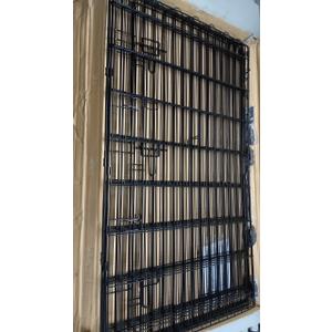 Amazon Basics Foldable Octagonal Metal Exercise Dog Playpen - Indoor/Outdoor, Single Door, Large (8 Panels, 24 x 42), Easy to assemble and store, 42" - Large, Black