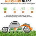 ILONPA 48" Mower Mulching Blades for Toro 103-2527 Ferris 5020843 1520843 Ariens 00273000 04919100 04920600 Bobcat 03239 Exmark 1520843 1-323515 1-403026 Snapper 03239 Zoom 2348 48" Mower Decks, Black