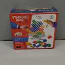 64 Pcs Stacking Tower Game with 22 Cards, Giant Tumble Balance Game for Kids, Family Games for Kids and Adults, Easter Gifts for Teen Boys & Girls, Party Board Game for Kids 6-12 & Adults