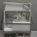 Glass Makeup Organizer for Vanity/Stackable 2Pieces Drawer Set/Antique Countertop Vanity Cosmetic Storage Box Mirror Glass Beauty Display, Holder for Brushes Lipsticks Skincare Toner (Silver)