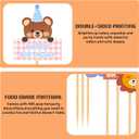 100PCS Colorful Cake & Cocktail Toppers  Smiley Face Party Picks with Bear Candles, Cloud Hats & Mini Decorations for Birthday Cakes & Dessert Tables