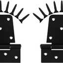 Heavy Duty Gate Hinges 3.5 inch 2 Pack Extra Thick Industrial T Hinges Barn Door Hinges Shed Door Hinges for Large Wooden Gates Wood Fence Outdoor - Black Iron Finish (Screws Included)