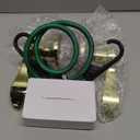 LOQRON Privacy Wave Style Gold Door Handles (No Key) Interior for Bathroom and Interior Closet, Polished Gold Door Lock with Reversible Lever, Polished Brass,1 Pack