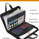 onvvippiv Important Document Organizer Folio Accordion File Organizer Fireproof Expanding File Folder Storage Box with Zipper Labels 13 Pockets for Business Office Receipt Travel