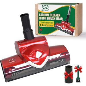 EZ SPARES Replacement Turbo Brush Head,Universal Vacuum Cleaner Brush, 1 1/4,1 3/8 Inch,Compatible with Most Vacuum Brands,Hoover Eureka Royal, Rainbow Shop Vac,As Christmas New Year Gift(Festive Red)