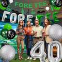 40th Birthday Decorations for Men, Golf Themed Happy 40th Birthday Party Decorations Balloons Numbers Banner Accessories Gifts for Men