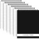 6 Pcs Legal Pad Top Spiral Bound Notebook 70 Sheets Double Sided College Ruled Paper Notepad Memo Steno Pad with Stiff Cover for Business College(8.5 x 11 Inches,No Holes,White)