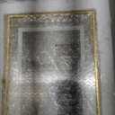 Isaac Jacobs 4x6, Antique Gold, Vintage Style Brass and Glass, Floating Photo Frame, Metal, (Vertical), with Locket Closure and Angled Base, for Pictures, Art, Mementos, Keepsakes, 2 Pack (4x6, Antique Gold)