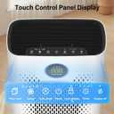 Air Purifiers for Home Pets Up to 3000Ft, HEPA Large Room Air Purifier with PM2.5 Air Quality Monitor, Sleep Mode, Air Purifiers for Bedroom Office for Allergies, Smoke, Dust, Pollen,8000B,White
