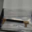 Asidrama 10 Pack 5 Inch(128mm) Matte Black and Champagne Bronze Cabinet Pulls Knurled Cabinet Handles Cupboard Handles Kitchen Cabinet Hardware for Cupboard Drawer Pulls (5" Hole Center)