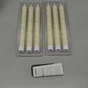 GenSwin Flameless Taper Candles with Remote and String Lights, Ivory Real Wax Taper Candles Battery Operated, LED Flameless Battery Candlesticks for Home Holiday Decor(Set of 6)