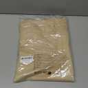 DWCN Beige Short Room Darkening Curtains for Kitchen/Bedroom, 42 x 36 inches Long - Energy Saving Window Drapes for Nursery with Rod Pocket, Set of 2 Panels