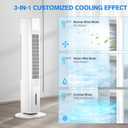 Windowless Portable Air Conditioners, 35 Cooling Tower Fan w/Remote, 7H Smart Timer & 70 Swing, 1.2L Water Tank With 3 Ice Packs, Ductless Air Cooler For Home Bedroom Office