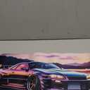 JDM Car R34 Large Mouse Pad Japanese Car Purple Sea Cool Desk Mat Computer Accessories Gaming Office Organizers Supplies Decor Essentials Keyboard Pads for Desk Rubber 30x60cm