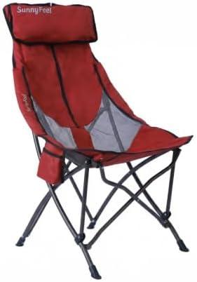 SUNNYFEEL High Back Camping Chair for Adults, Lightweight Camping Chair Support 250 lbs Heavy Duty, Compact Folding Chair Design, Portable & Collapsible Camping Chairs for Outdoor, Camp, Beach, Picnic