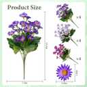 Realistic Artificial Flowers for Outdoors, 12 Bundles Full Daisy UV Resistant Artificial Outdoor Flowers, Faux Flowers for Outdoor Planters, Outdoor Fake Plants for Summer Front Door Yard Garden Home